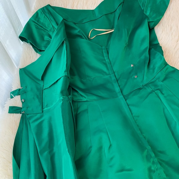 1959 NWT! Satin Cocktail Dress - Picture 7 of 14
